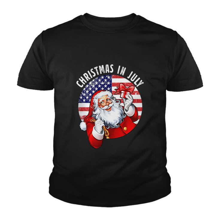 Santa Hat Summer Party Funny Christmas In July Youth T-shirt