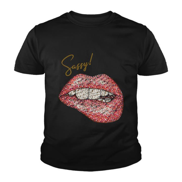 Sassy Lips Sexy Girl Graphic Sexy Lips Biting Graphic Design Printed Casual Daily Basic Youth T-shirt