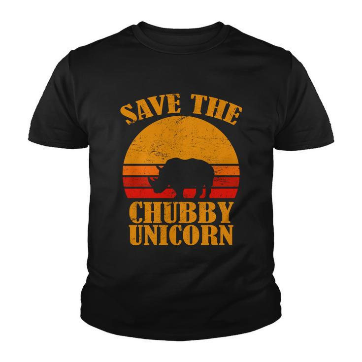 Save The Chubby Unicorn Distressed Sun Tshirt Youth T-shirt