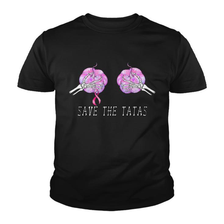 Save The Tatas Halloween Breast Cancer Awareness Tshirt Youth T-shirt