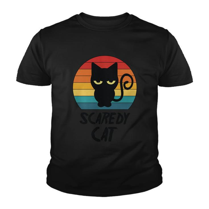 Scaredy Cat Halloween Quote V2 Youth T-shirt