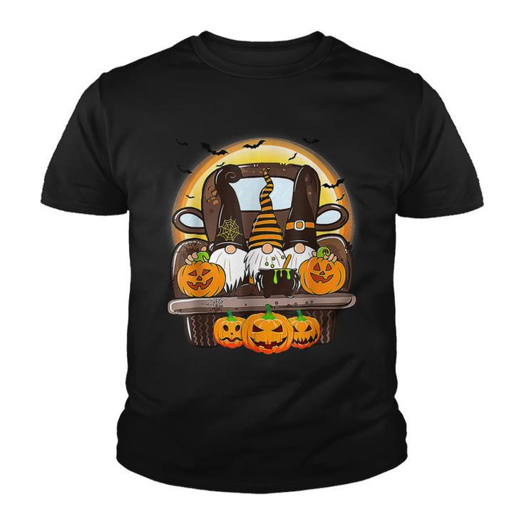 Scary Halloween Truck Gnomes Farmer Witch Pumpkin Costume  Youth T-shirt