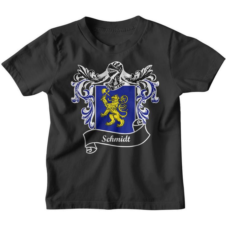 Schmidt Coat Of Arms Surname Last Name Family Crest Youth T-shirt