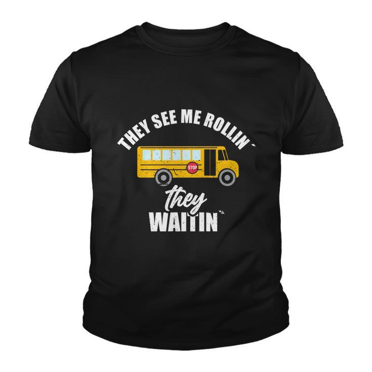 School Bus Driver Awesome School Bus Driver Gift Graphic Design Printed Casual Daily Basic Youth T-shirt