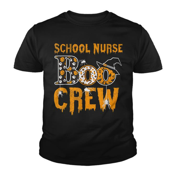 School Nurse Teacher Boo Crew Halloween School Nurse Teacher  Youth T-shirt