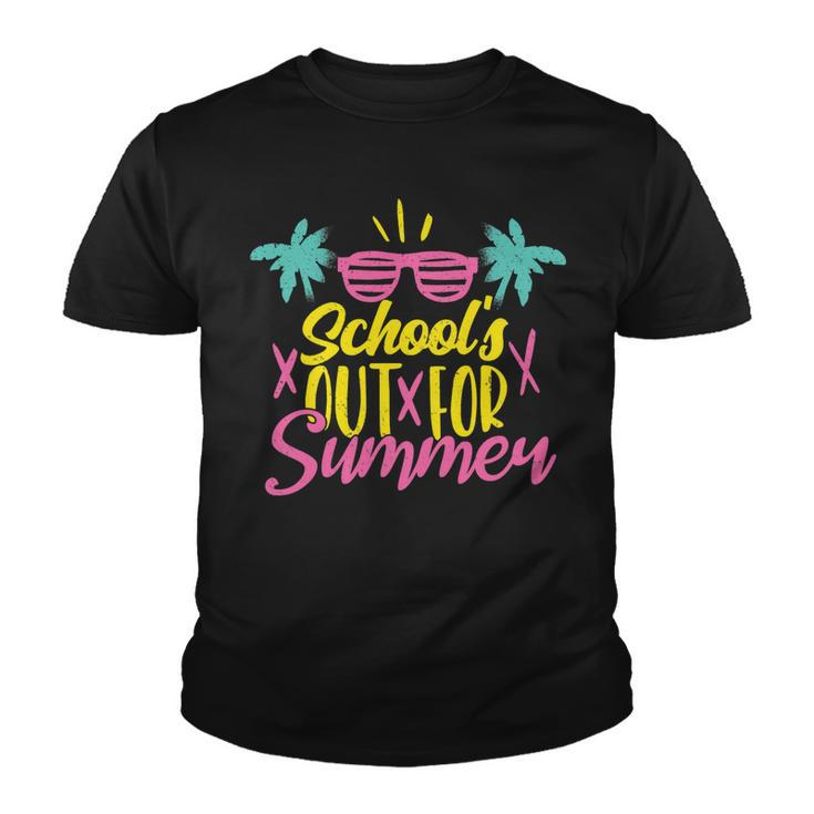 Schools Out For Summer Teacher Cool Retro Vintage Last Day Youth T-shirt