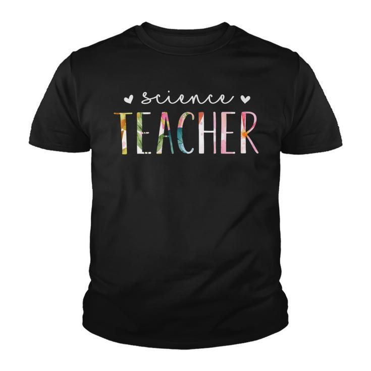 Science Teacher Cute Floral Design Youth T-shirt