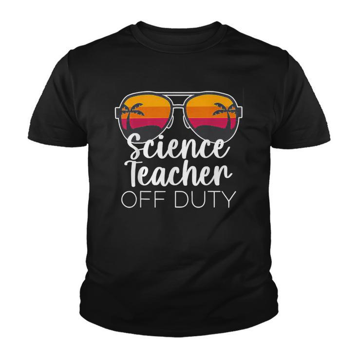 Science Teacher Off Duty Sunglasses Beach Sunset V2 Youth T-shirt