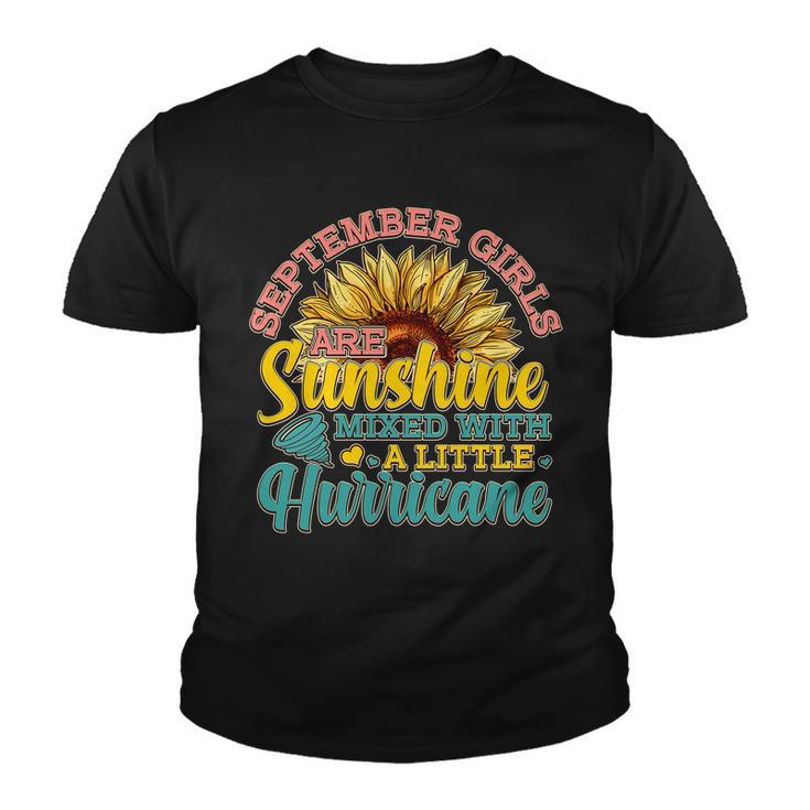 September Girls Sunshine And Hurricane Cute Youth T-shirt