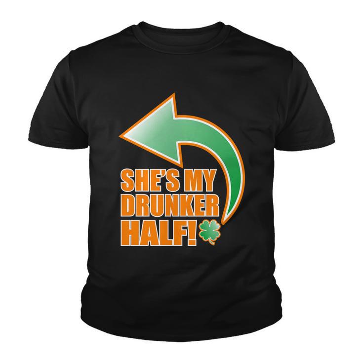 Shes My Drunker Half Funny St Patricks Day Drinking Tshirt Youth T-shirt