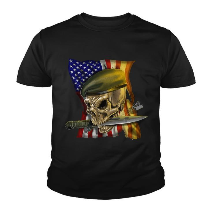 Skull Beret Military Tshirt Youth T-shirt