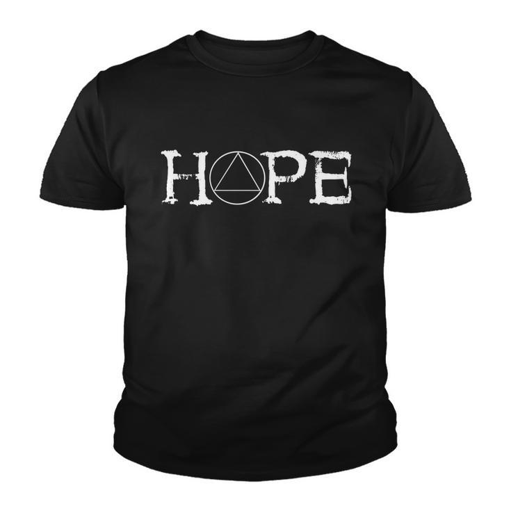 Sobriety Hope Recovery Alcoholic Sober Recover Aa Support Cool Gift Youth T-shirt