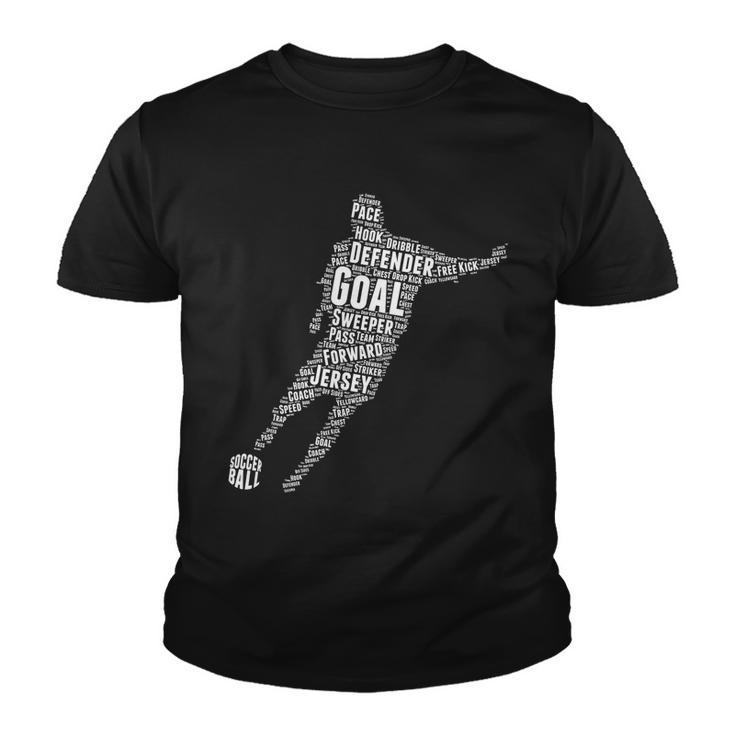 Soccer Futbol Player Word Art Tshirt Youth T-shirt