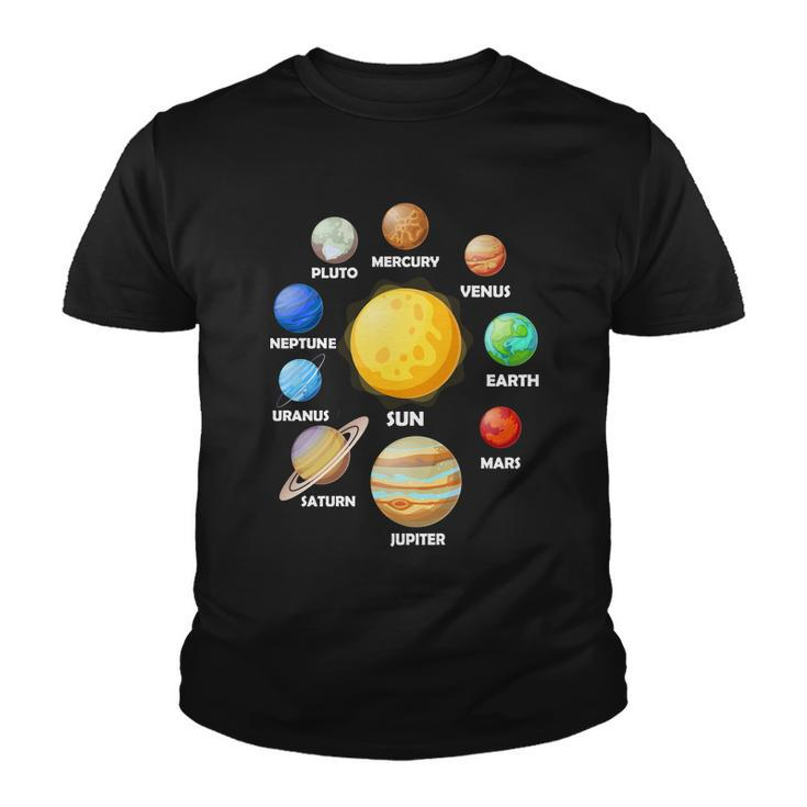 Solar System Planets Sun Mars Youth T-shirt