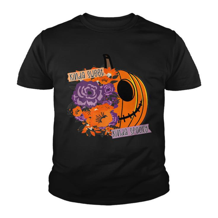 Sorta Sweet Sorta Spooky Funny Halloween Women Girls Pumpkin   Youth T-shirt