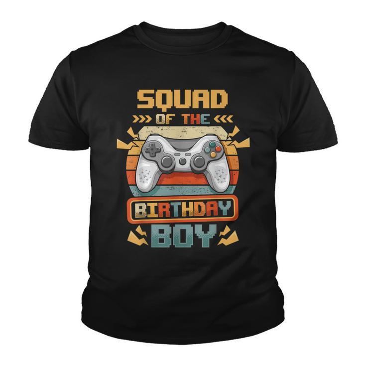 Squad Of The Birthday Boy Video Gamer Party Matching Family  Youth T-shirt
