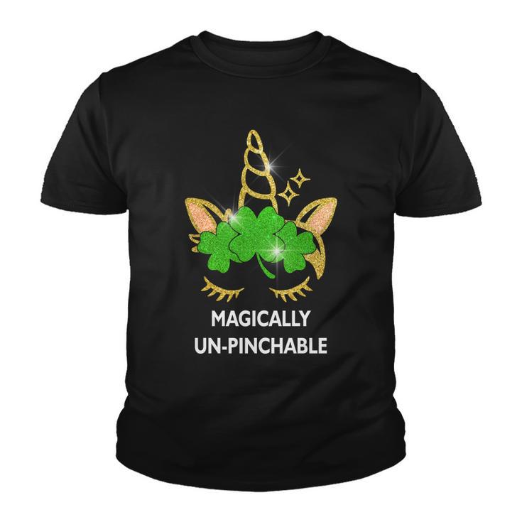 St Patricks Day Unicorn Magically Unpinchable Youth T-shirt