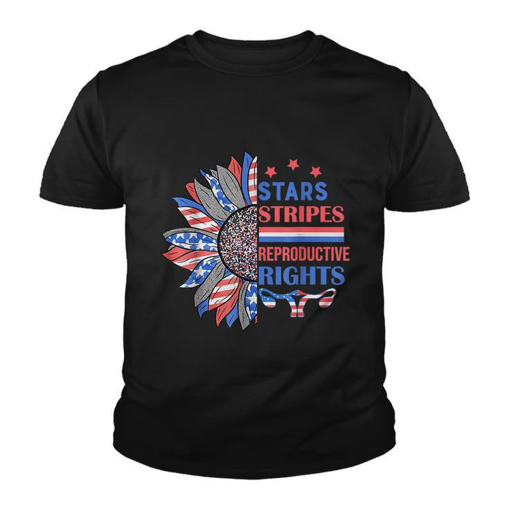 Star Stripes Reproductive Rights America Sunflower Pro Choice Pro Roe Youth T-shirt