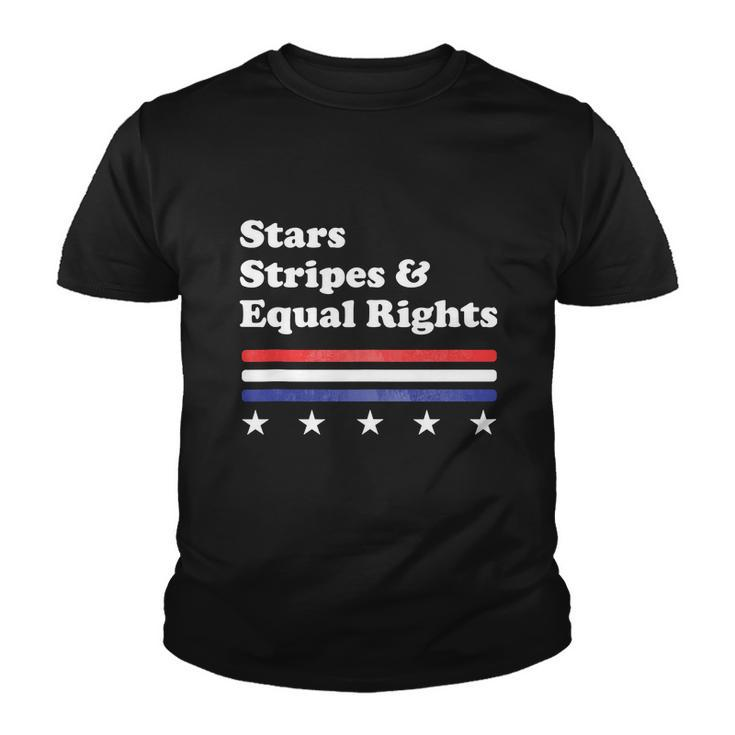 Stars Stripes And Equal Rights Funny 4Th Of July V2 Youth T-shirt