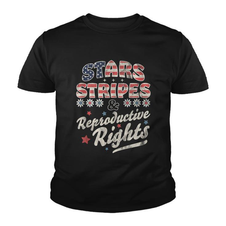 Stars Stripes Reproductive Rights Patriotic 4Th Of July Cute Tank Top Youth T-shirt