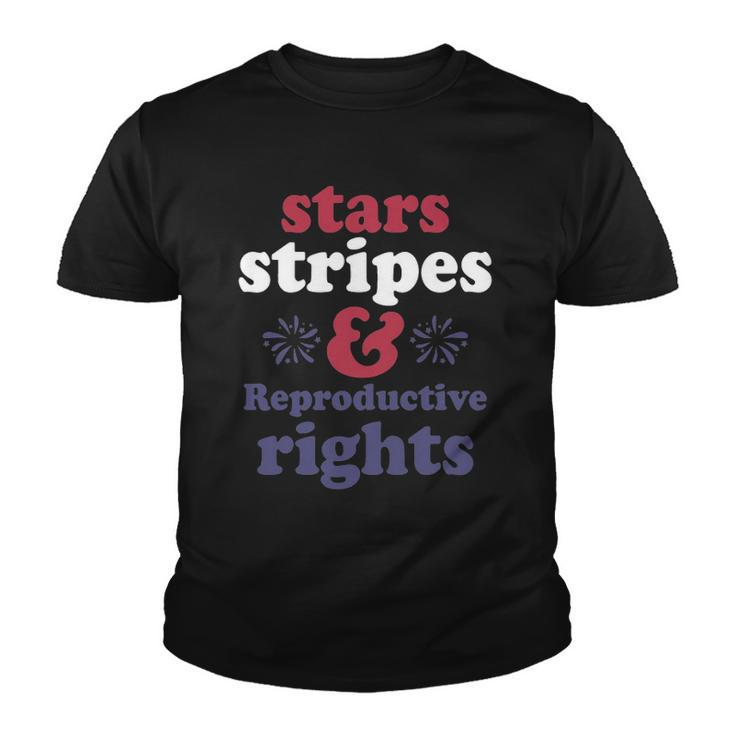 Stars Stripes Reproductive Rights Patriotic 4Th Of July Fireworks Youth T-shirt