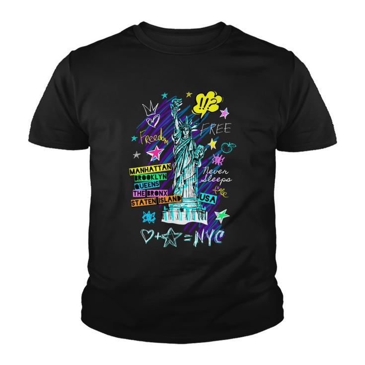 Statue Of Liberty Cities Of New York Youth T-shirt