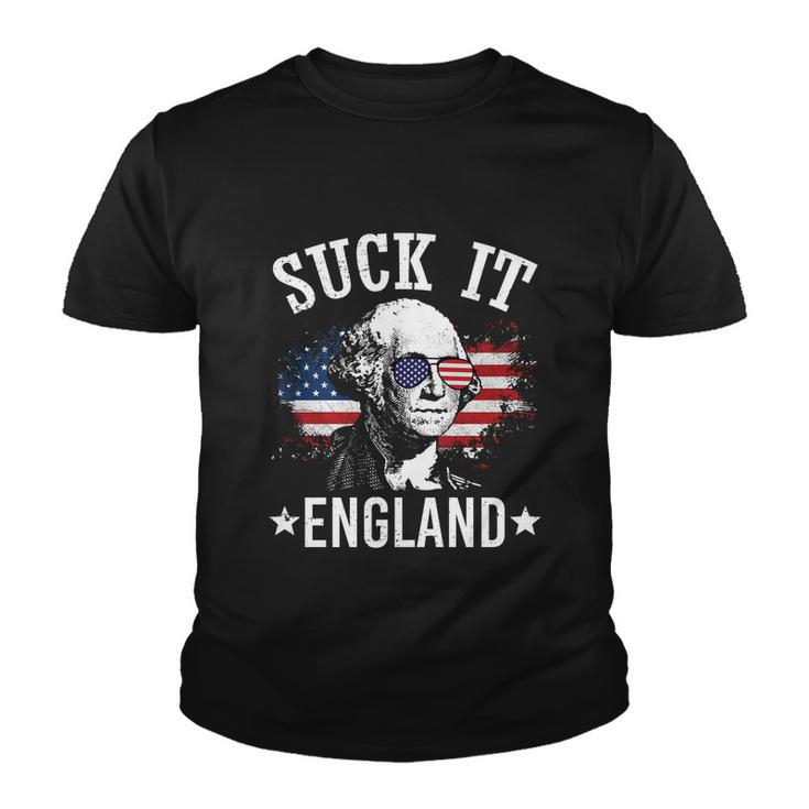 Suck It England Shirt Funny 4Th Of July George Washington Youth T-shirt