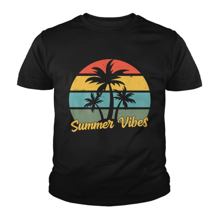 Summer Vibes Tropical Retro Sunset Youth T-shirt