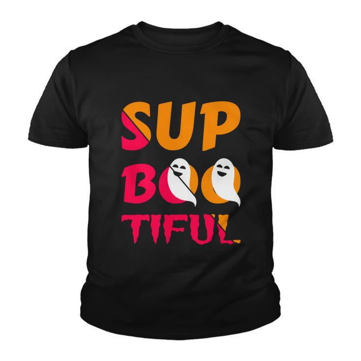 Sup Boo Tiful Halloween Quote Youth T-shirt