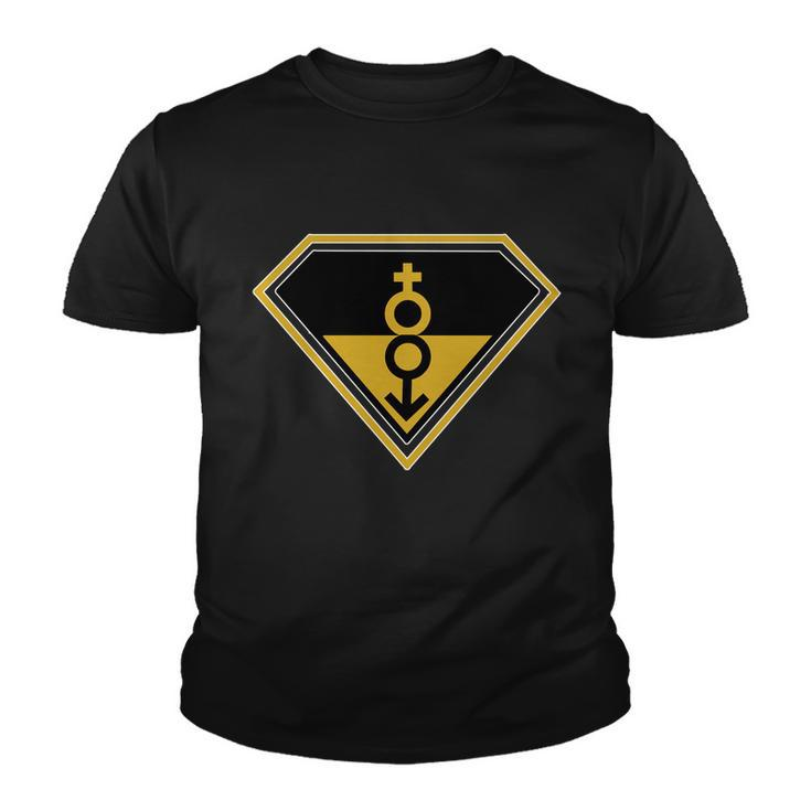 Super Straight Pride Superhero Tshirt Youth T-shirt