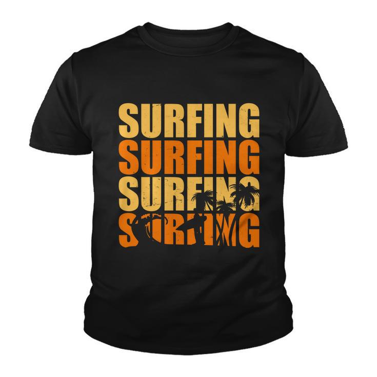 Surfing Retro Beach Youth T-shirt