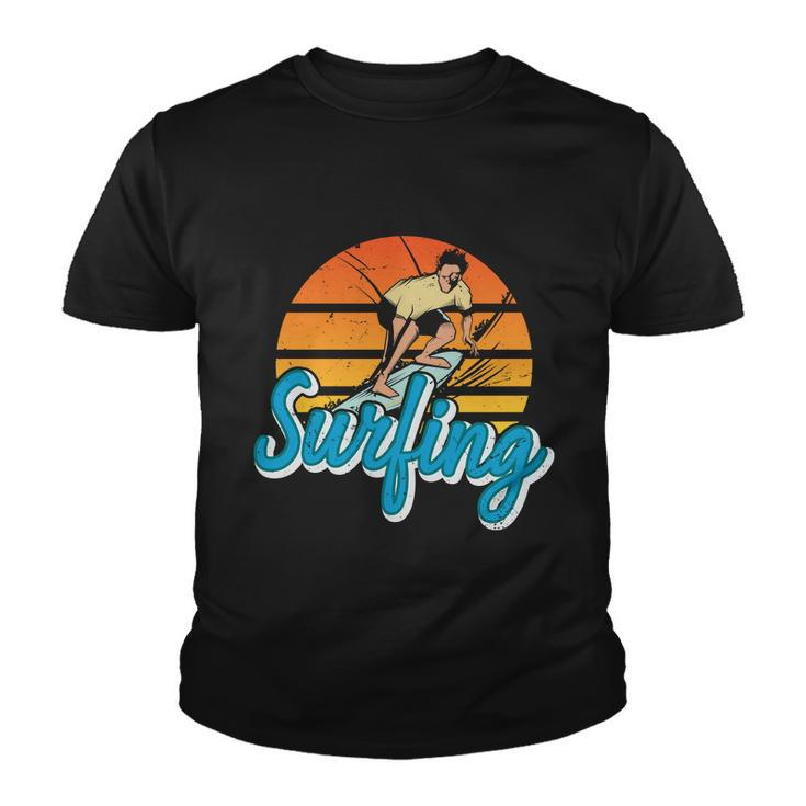 Surfing Vintage Summer Vacation Surf Youth T-shirt