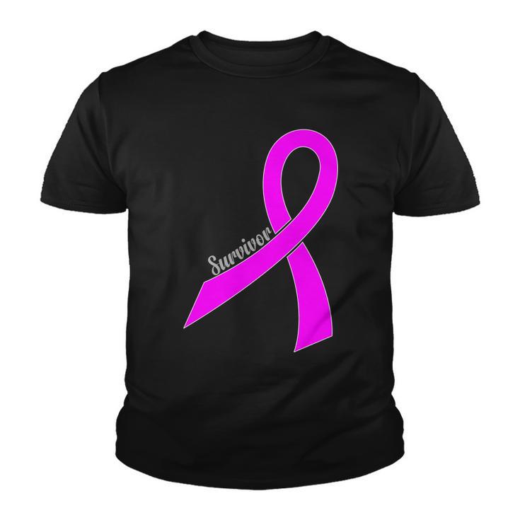 Survivor Breast Cancer Ribbon Tshirt Youth T-shirt