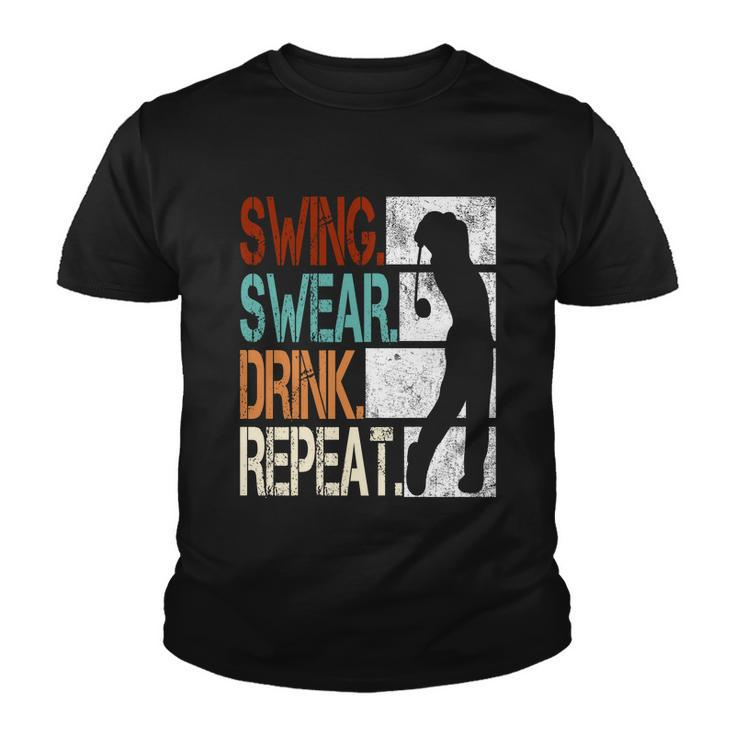 Swing Swear Drink Repeat Youth T-shirt