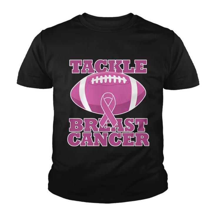 Tackle Breast Cancer Awareness Football Youth T-shirt