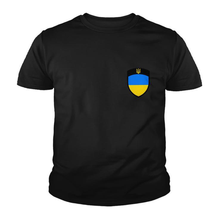 Tactical Shield Support 5 11 Ukraine Volodymyr Zelenskyy Trident Military Tshirt Youth T-shirt