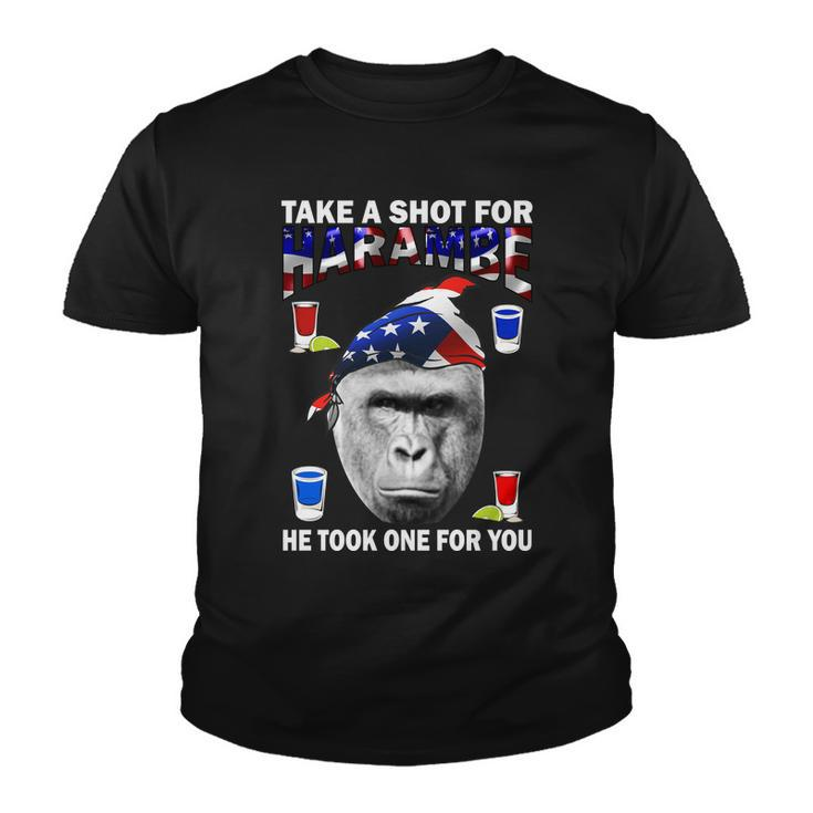 Take A Shot For Harambe Tshirt Youth T-shirt