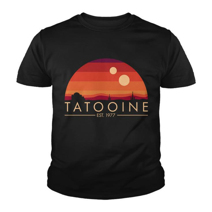 Tatooine Retro Sunset Logo Est 1977 Tshirt Youth T-shirt