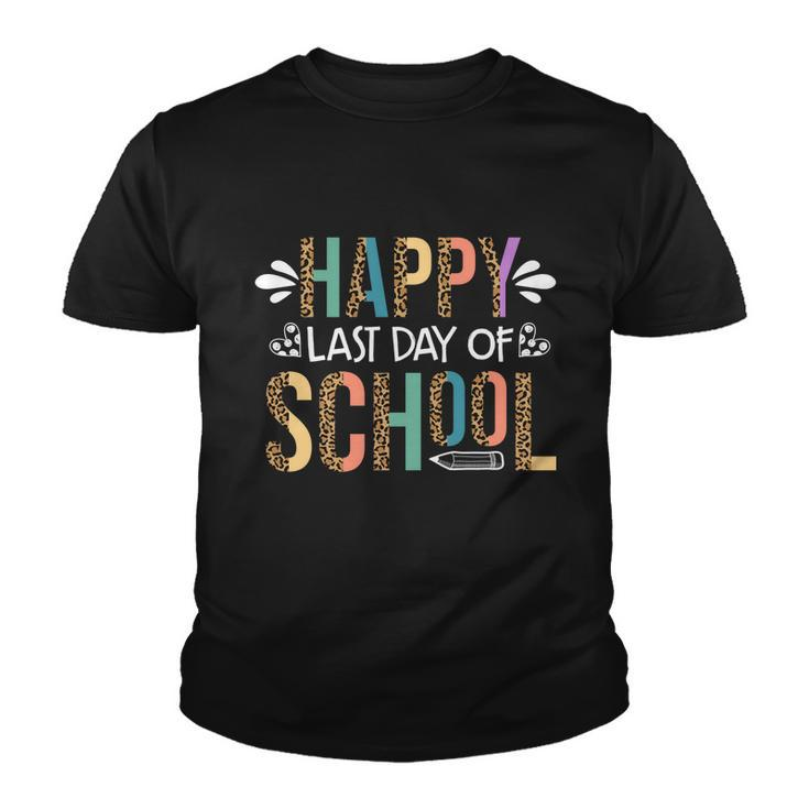 Teacher Graduation Leopard Happy Last Day Of School Gift Youth T-shirt