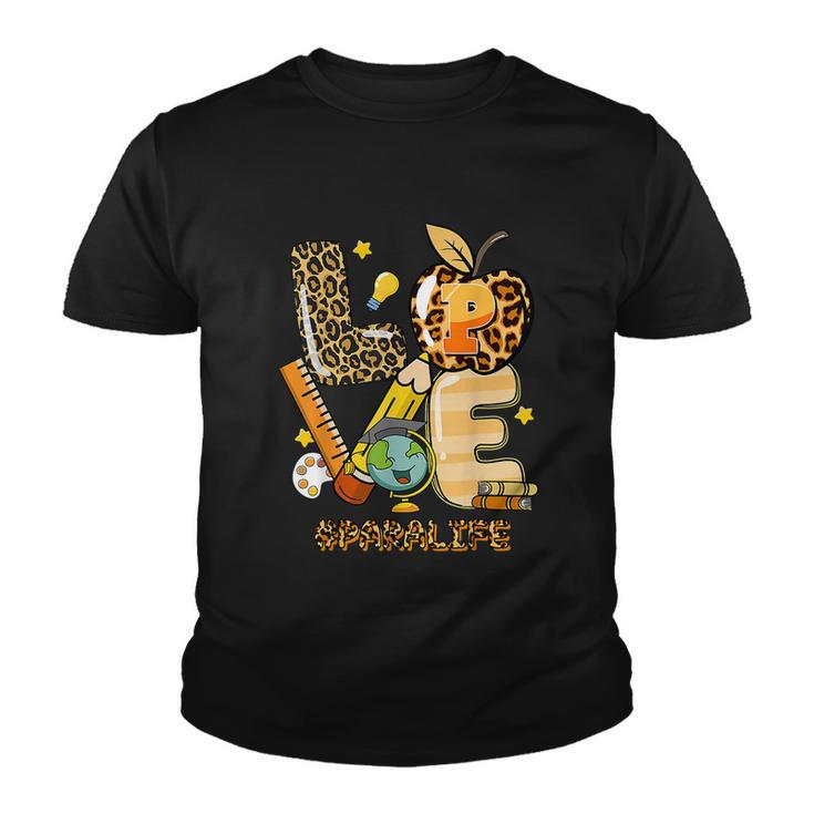 Teaching Para Back To School Teacher Life Leopard Youth T-shirt
