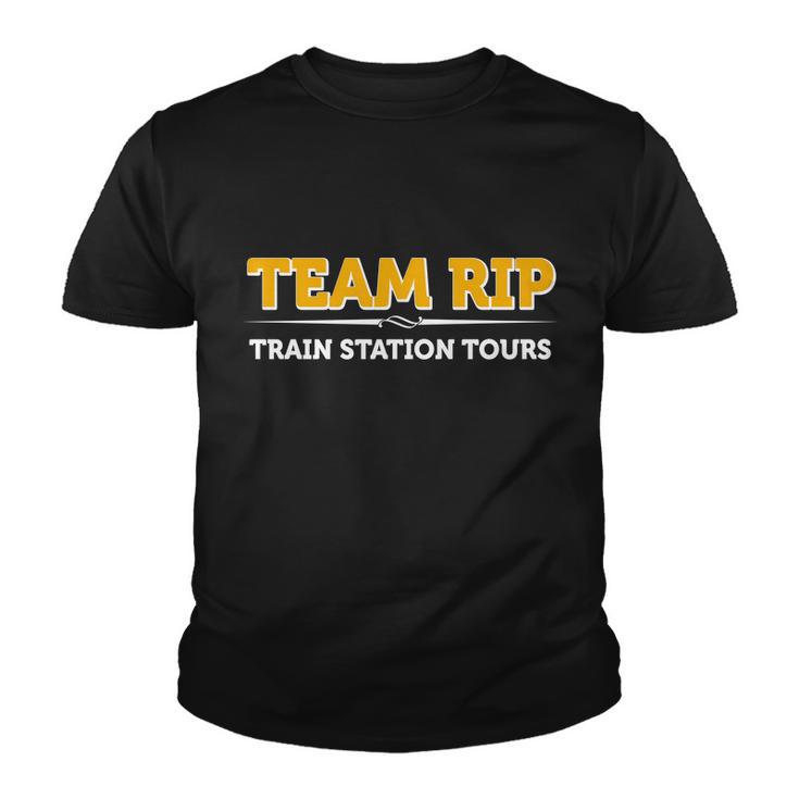 Team Rip Train Station Tours Yellowstone Youth T-shirt