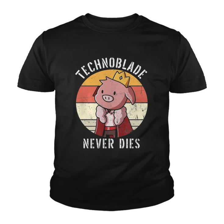 Technoblade Pig Rip Technoblade Agro Technoblade Never Dies Gift Youth T-shirt