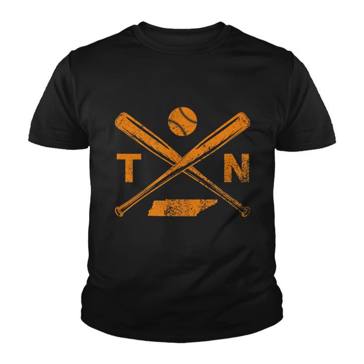 Tennessee Baseball Bats & Ball Classic Baseball Player Tshirt Youth T-shirt