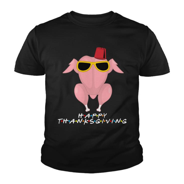 Thanksgiving Friends Funny Turkey Head Youth T-shirt