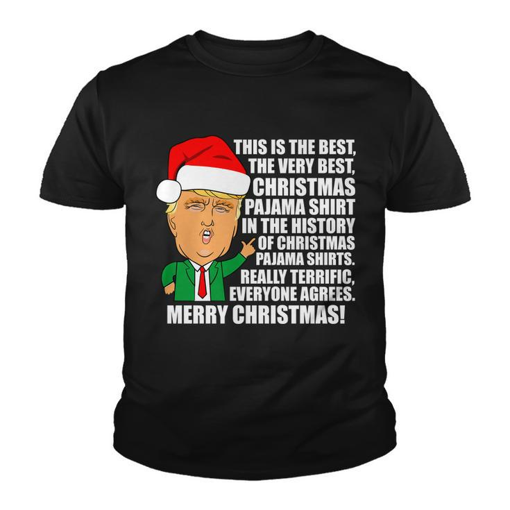 The Best Christmas Pajama Shirt Ever Everyone Agrees Donald Trump Tshirt Youth T-shirt