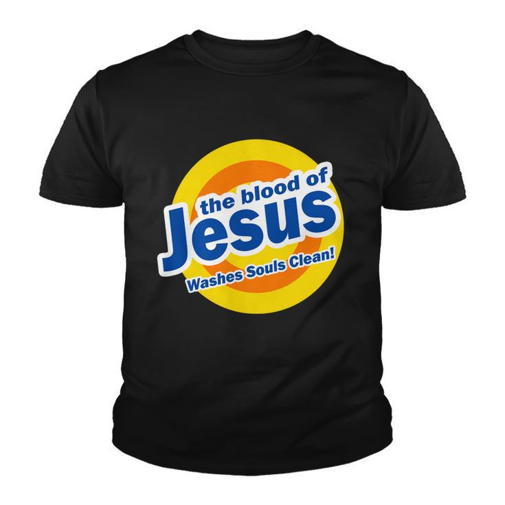 The Blood Of Jesus Washes Souls Clean Youth T-shirt