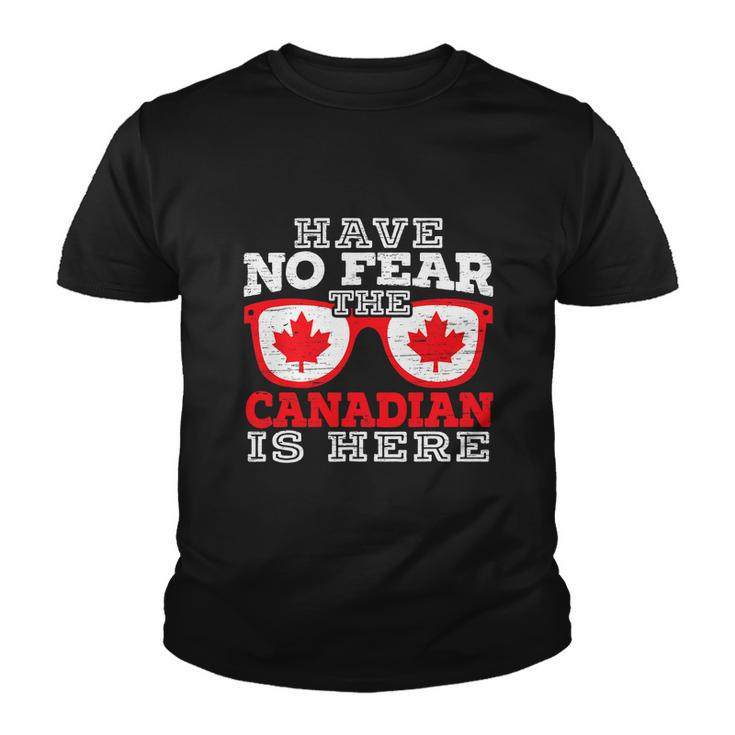 The Canadian Is Here Funny Canada Day Maple Leaf Proud Youth T-shirt