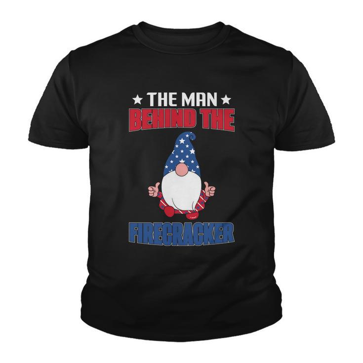 The Man Behind Firecracker Gnome Graphic 4Th July Plus Size Youth T-shirt