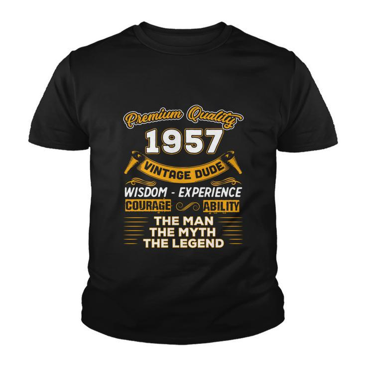The Man Myth Legend 1957 65Th Birthday Gift For 65 Years Old Gift Youth T-shirt