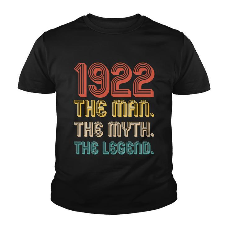 The Man The Myth The Legend 1922 100Th Birthday Youth T-shirt